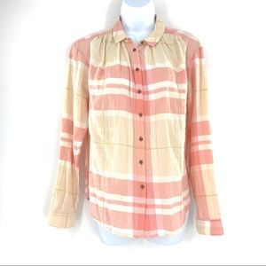 Anthropologie Holding Horses Plaid Button Up Blouse